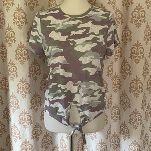 Calvin Klein purple camouflage top S NWT